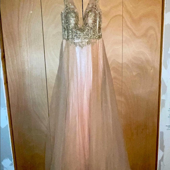 Sparkling Gown with Overskirt - Picture 2 of 5